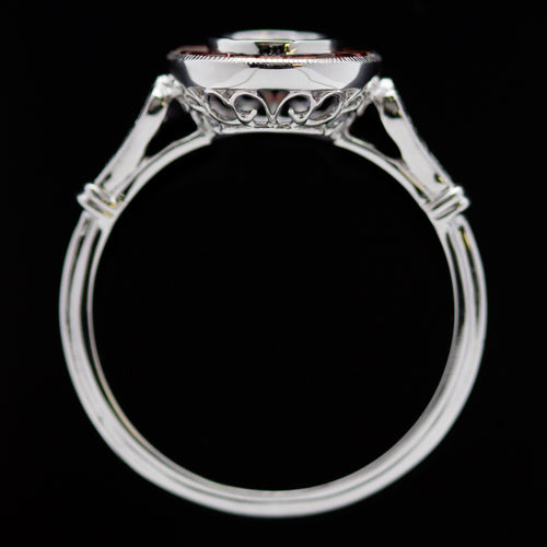 RUBY ART DECO DIAMOND VINTAGE STYLE HALO ENGAGEMENT RING SETTING