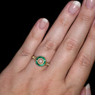 NATURAL EMERALD DIAMOND ART DECO ENGAGEMENT RING SETTING VINTAGE STYLE TARGET