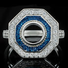 VINTAGE STYLE SEMI MOUNT SAPPHIRE DIAMOND ROUND SETTING RING COCKTAIL 14k TARGET Ivy & Rose