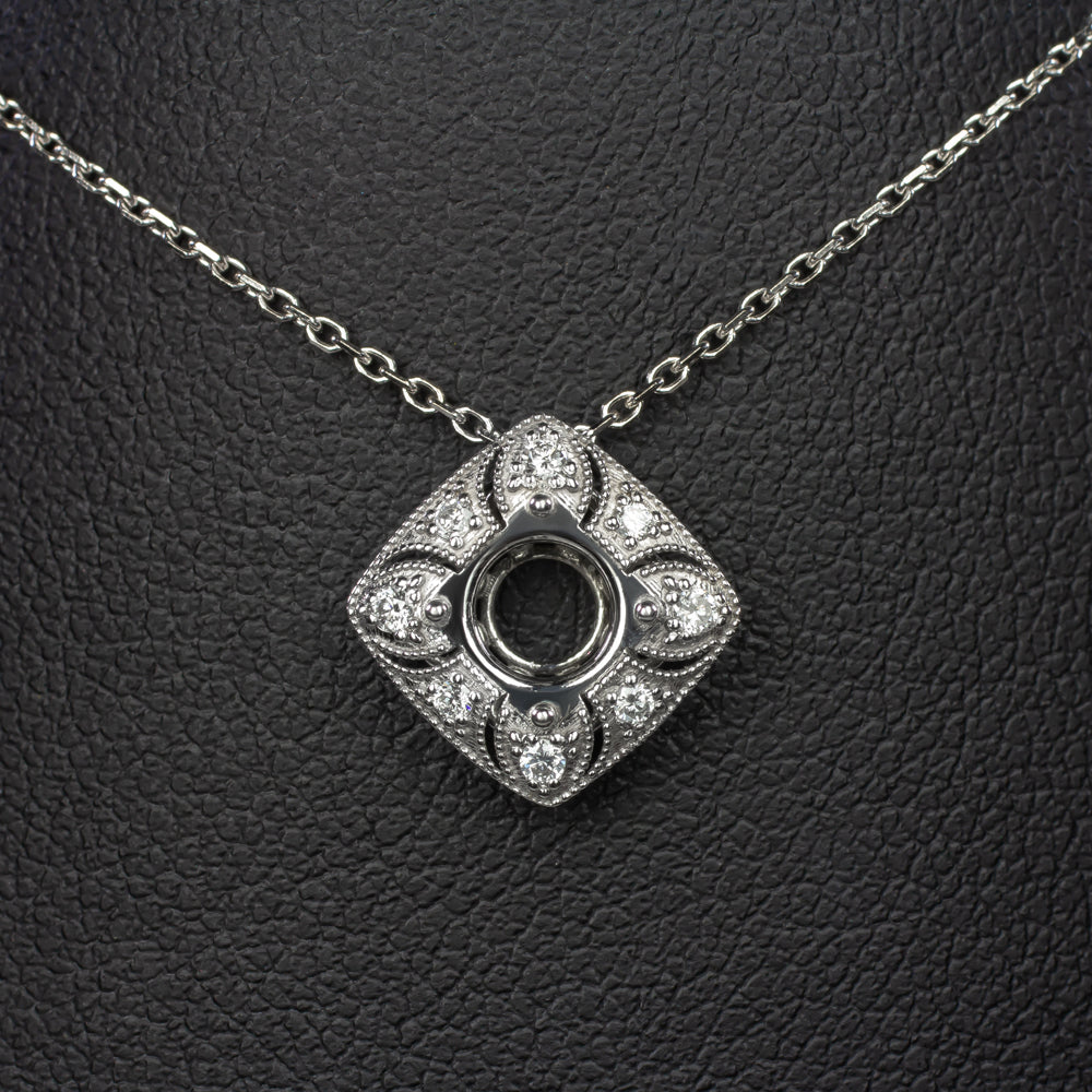 Antique Belle Époque Diamond Pendant in Platinum #513385 – Beladora