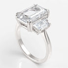 5.83ct GIA CERTIFIED D FLAWLESS DIAMOND ENGAGEMENT RING PLATINUM EMERALD CUT 5ct