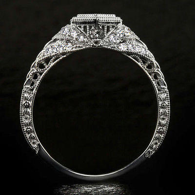 Pear diamond halo engagement ring with organic detail - Durham Rose