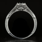 VINTAGE ART DECO DIAMOND ENGAGEMENT RING SETTING ROUND CUSHION FLORAL FILIGREE