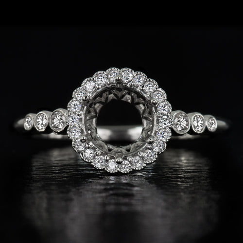 Vintage platinum engagement store ring settings