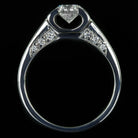 1.36ct NATURAL IDEAL CUT ROUND EXCELLENT DIAMOND F COLOR ENGAGEMENT RING 14K