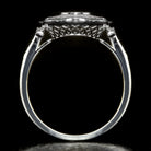 VINTAGE STYLE DIAMOND EMERALD HALO ENGAGEMENT RING SETTING OVAL SEMI MOUNT Ivy & Rose