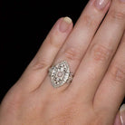0.34ct DIAMOND ROUND COCKTAIL RING SETTING 4mm VINTAGE ART DECO WHITE GOLD MOUNT Ivy & Rose