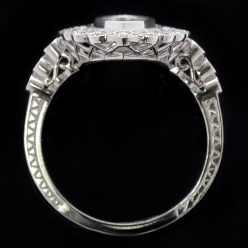 VINTAGE STYLE DIAMOND MARQUISE BEZEL SCALLOP HALO ENGAGEMENT RING SETTING 14K Ivy & Rose
