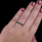 OPAL 3 STONE COCKTAIL RING NATURAL AUSTRALIAN STACKING BAND 14K ROSE GOLD BEZEL