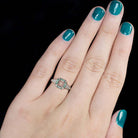 DIAMOND EMERALD VINTAGE STYLE ENGAGEMENT RING SETTING 5MM ROUND 5.5MM ART DECO