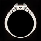 VINTAGE STYLE DIAMOND RUBY SQUARE ENGAGEMENT RING SETTING ROUND CUSHION MOUNT