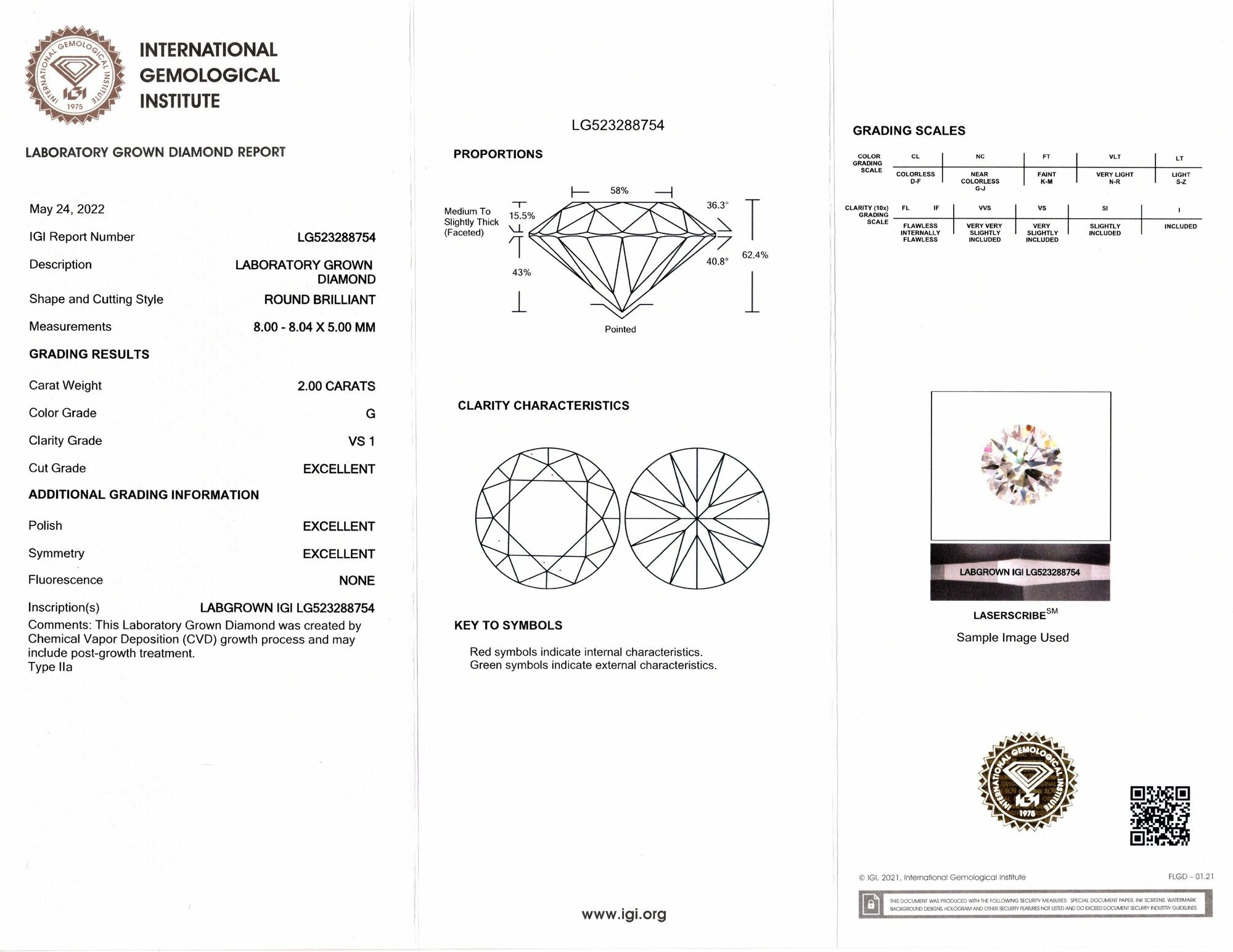 4 CARAT LAB CREATED DIAMOND STUD EARRINGS CERTIFIED G VS1 PAIR EXCELLENT ROUND