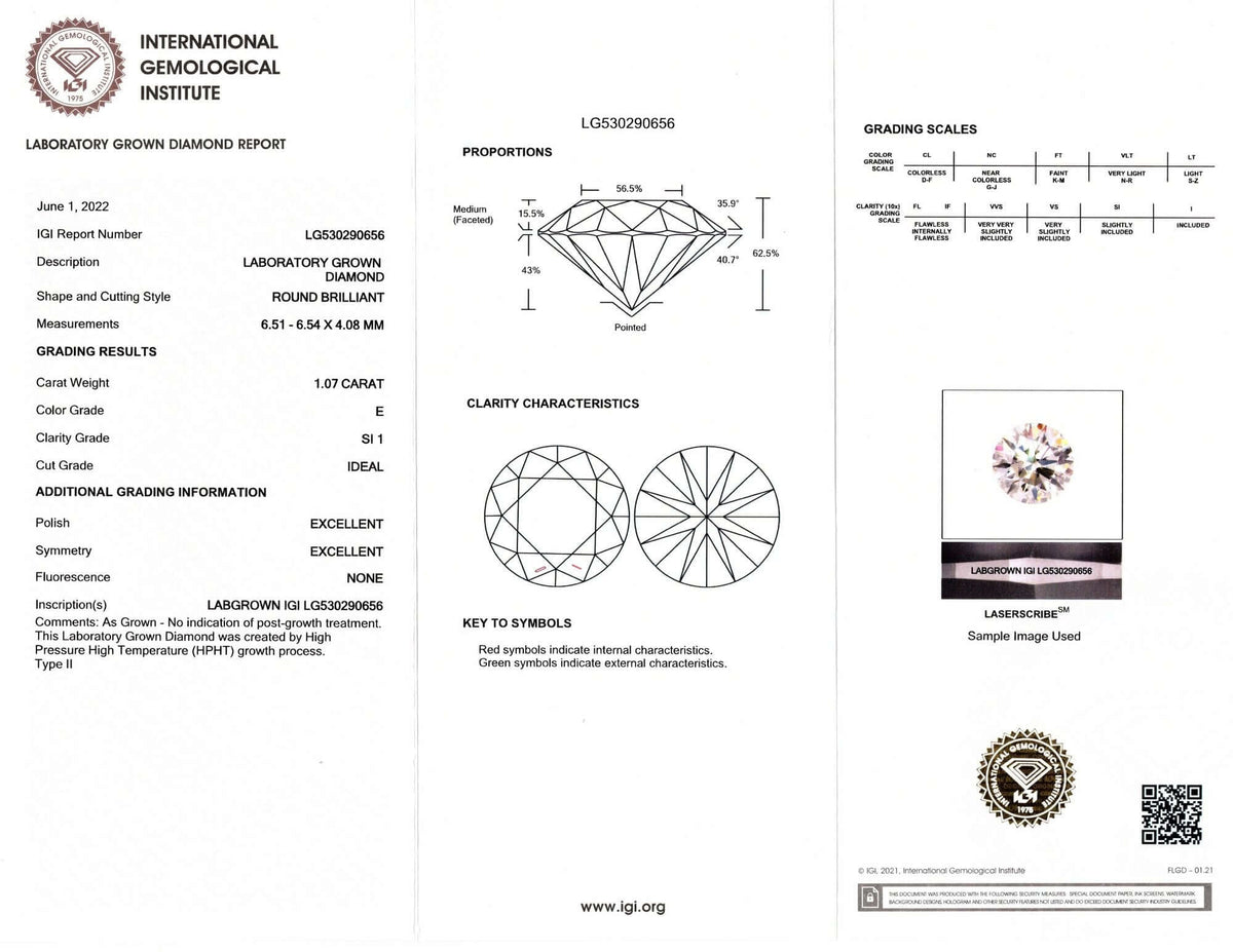 2.11ct LAB CREATED DIAMOND STUD EARRINGS CERTIFIED E SI1 PAIR EXCELLENT ROUND