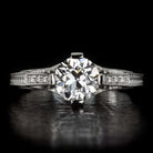 1ct GIA CERTIFIED I VVS2 DIAMOND ENGAGEMENT RING OLD EUROPEAN CUT VINTAGE STYLE