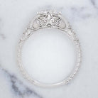 1ct CERTIFIED F SI2 DIAMOND ENGAGEMENT RING ART DECO VINTAGE STYLE WHITE GOLD