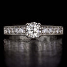 0.89ct I SI2 OLD EUROPEAN CUT DIAMOND ENGAGEMENT RING VINTAGE ANTIQUE NATURAL