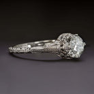 3/4ct NATURAL DIAMOND VINTAGE STYLE ENGAGEMENT RING ROUND WHITE GOLD SOLITAIRE