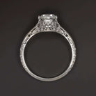 3/4ct NATURAL DIAMOND VINTAGE STYLE ENGAGEMENT RING ROUND WHITE GOLD SOLITAIRE
