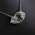 VINTAGE STYLE DIAMOND PENDANT SEMI MOUNT SETTING ART DECO STYLE NECKLACE ROUND