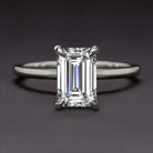 1.56c LAB CREATED DIAMOND ENGAGEMENT RING CERTIFIED F VS EMERALD SOLITAIRE 1.5ct