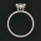 1.85ct LAB CREATED DIAMOND ENGAGEMENT RING CERTIFIED F VS2 OVAL THIN PAVE BAND