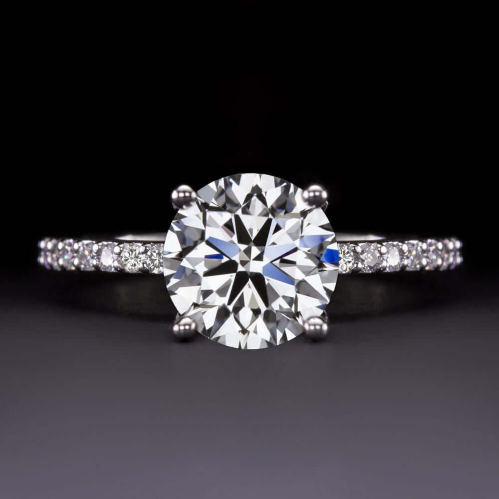 1.5 CARAT LAB CREATED DIAMOND ENGAGEMENT RING CERTIFIED F VS1 EXCELLENT ROUND
