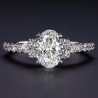 1 CARAT LAB CREATED DIAMOND ENGAGEMENT RING IGI CERTIFIED F VS1 OVAL SHAPE CUT