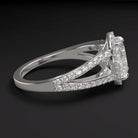 1.5ct LAB CREATED DIAMOND ENGAGEMENT RING F VVS2 OVAL SHAPE CUT HALO SPLIT SHANK