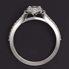 1.5ct LAB CREATED DIAMOND ENGAGEMENT RING F VVS2 OVAL SHAPE CUT HALO SPLIT SHANK