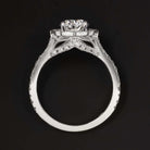1.5 CARAT LAB CREATED DIAMOND ENGAGEMENT RING G VS2 IDEAL ROUND CUT HALO VINTAGE