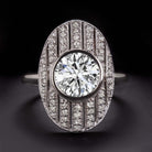 2.5 CARAT LAB CREATED DIAMOND COCKTAIL RING G VS1 IDEAL ROUND CUT VINTAGE OVAL