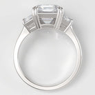 5.83ct GIA CERTIFIED D FLAWLESS DIAMOND ENGAGEMENT RING PLATINUM EMERALD CUT 5ct